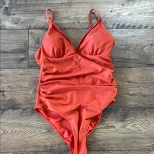 Vibrant Orange One-Piece Swimsuit
